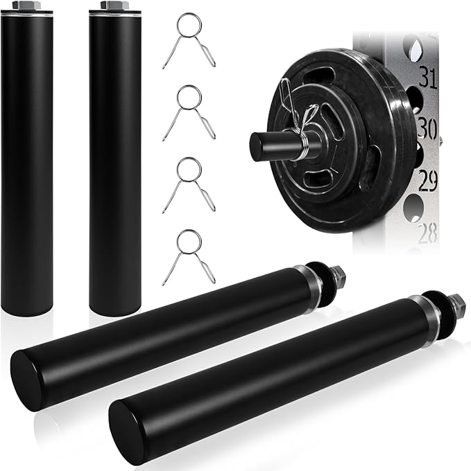 Weight Plate Holder for Power Rack Attachment, Squat Rack Weight Storage for 2 inc Olympic Weight,Compatoble with 2x2, 2x3, 3x3 Power Cage, Fit 1"and 5/8" Hole
