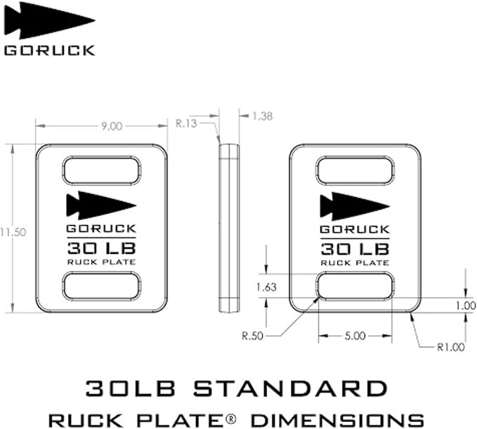 GORUCK Ruck Plate – USA Made Weight for Rucking, Strength & Fitness, Fits with Rucker & Ruck Plate Carrier – 10LB, 20LB, 30LB, 45LB