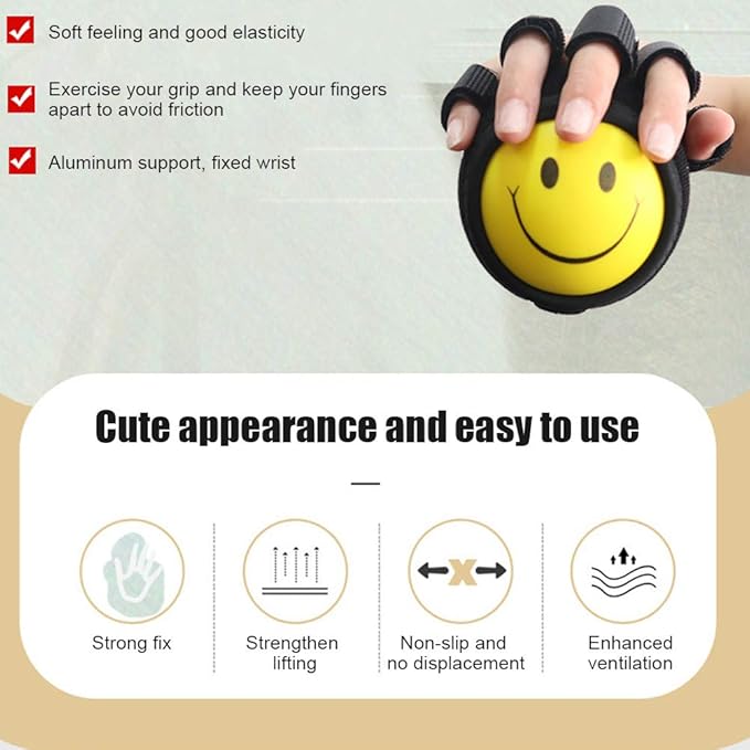 Hand Finger Grip Ball with Elastic Sleeve, Grip Strength Ball Finger Device Training Equipment, Hand Exerciser Grip Strengthener for Finger Strength Recovery Hand Exercise Stress