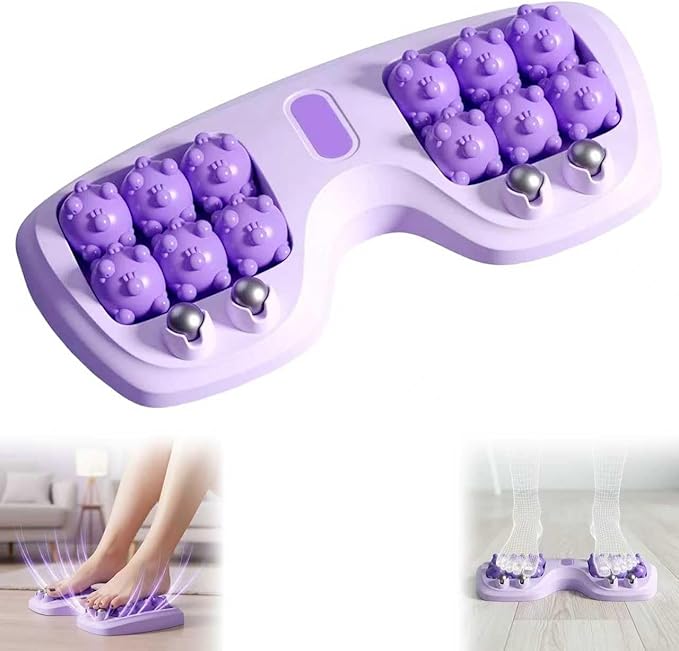 2026 New Portable Double Foot Massage Roller, Plantar Fasciitis Relief, Dual Foot Acupressure Therapy for Stress Relief and Improved Circulation, Reflexology Tool for Home & Office Use