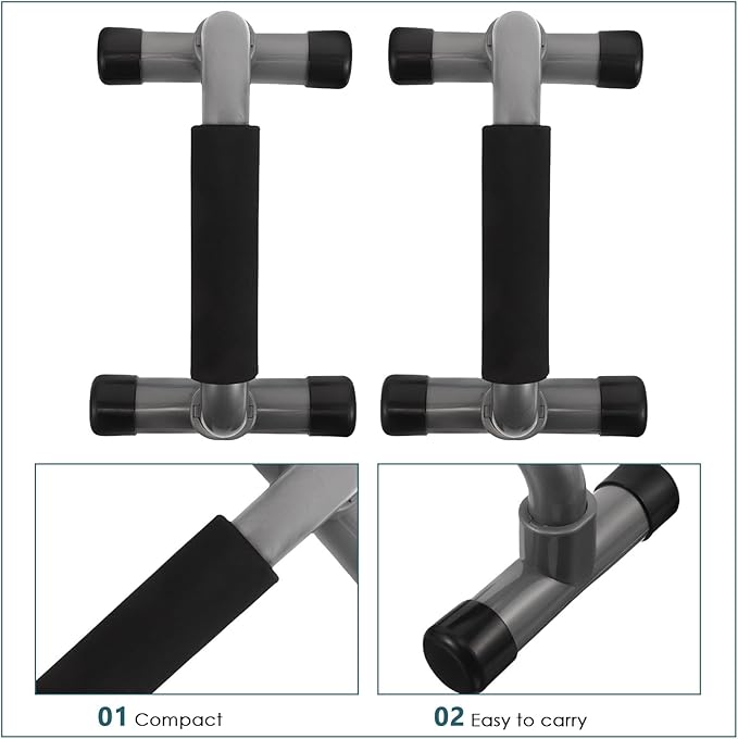 1 Pair H-structure Push up Bars Gymnastic Handles Strength Training Equipment for Home Workout Fitness Pushup Stands Suitable for Men and Beginners