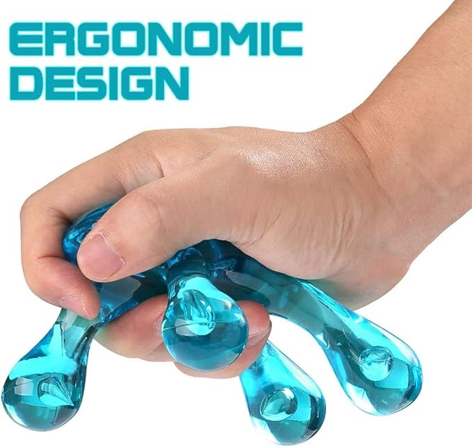 Palm Massage Tool - Easier Grip Four-Point Massage Tool, Handheld Trigger Point Deep Tissue Massage Tool for Neck & Back, Full-Body Massage Knob Tool for Pain Relief
