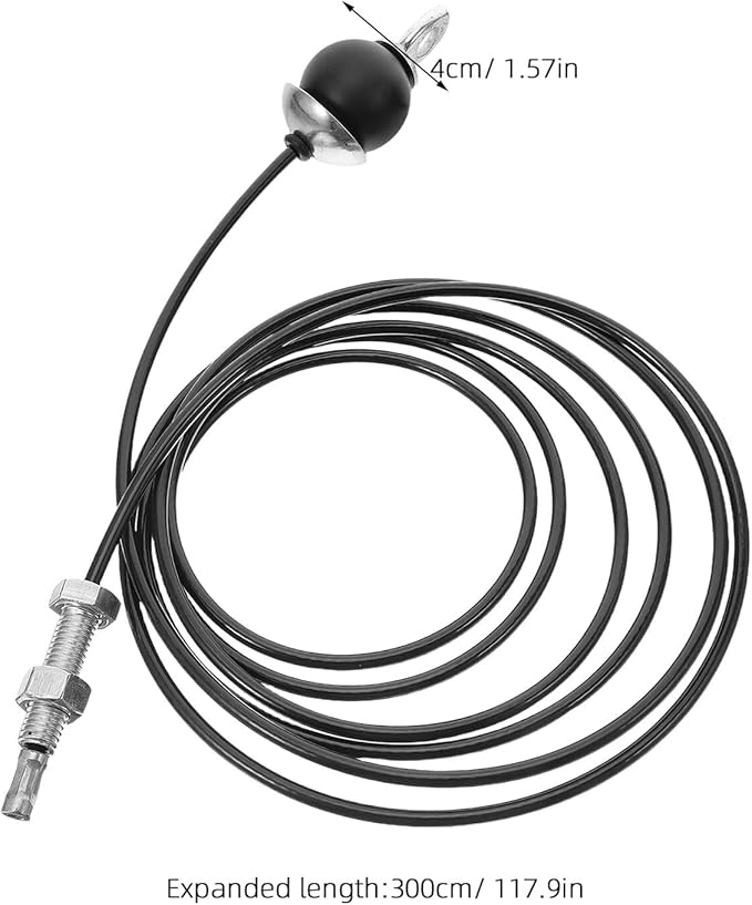 Gym Cable Pulley System Attachment 5mm Thick Steel Wire Rope with Stopper Ball and Screw for Home Strength Training Equipment Replacement