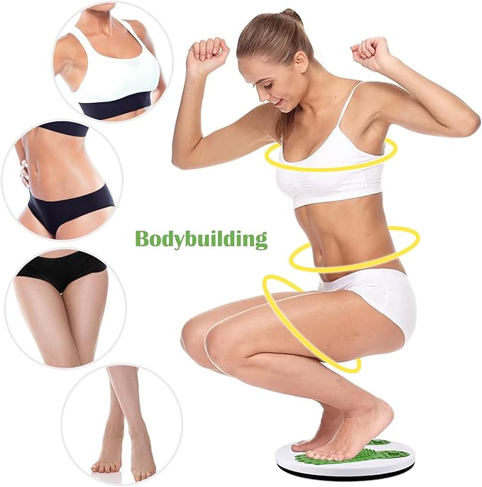 H H&J HUAJIAN Waist Whisper Disc Twister Board Body Twister Waist Twister Body Shaping Rotating Board for Women's Twisting Sports Equipment Aerobic Exercise Foot Massage