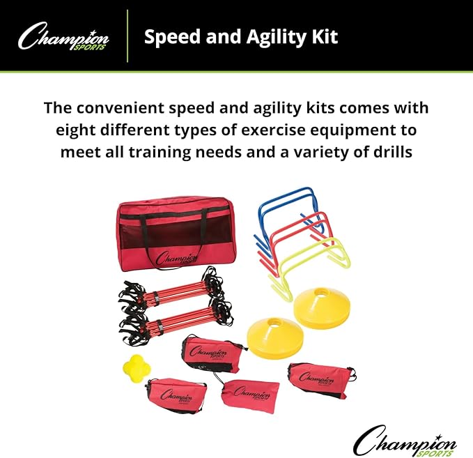Champion Sports SAGKIT Speed Agility Training Kit,15 pcs./Bag