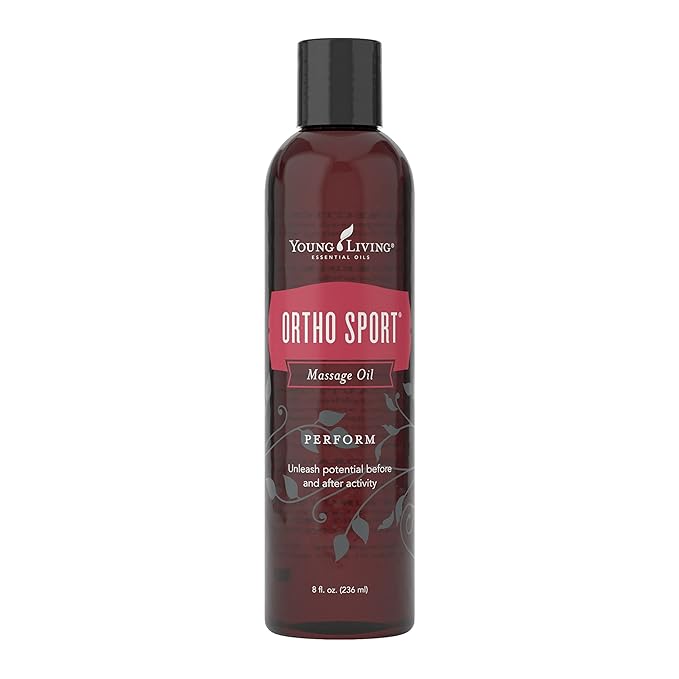 Ortho Sport Massage Oil 8 Ounces by Young Living Essential Oils - Combines Gluten-Free Ingredients, with Essential Oils Such as Oregano, Peppermint, Thyme, Ginger - Comforting, Cool-Warm Sensation