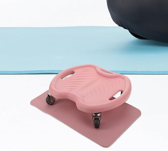 VILLCASE Ab Roller Wheel 4-wheel Silent Abdominal Core Trainer with Knee Pad, Portable Ab Exercise Equipment for Home and Travel Strength Training