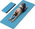Foldable Yoga Mat Extra Thick & Large (74" x 31.5" x 0.32"), Double-Sided Non Slip & Lightweight Fitness Mat, 8mm Thick Wide Exercise Mats for Woman Man Kids, Portable Workout Mats for Travel, Studio or Home Use