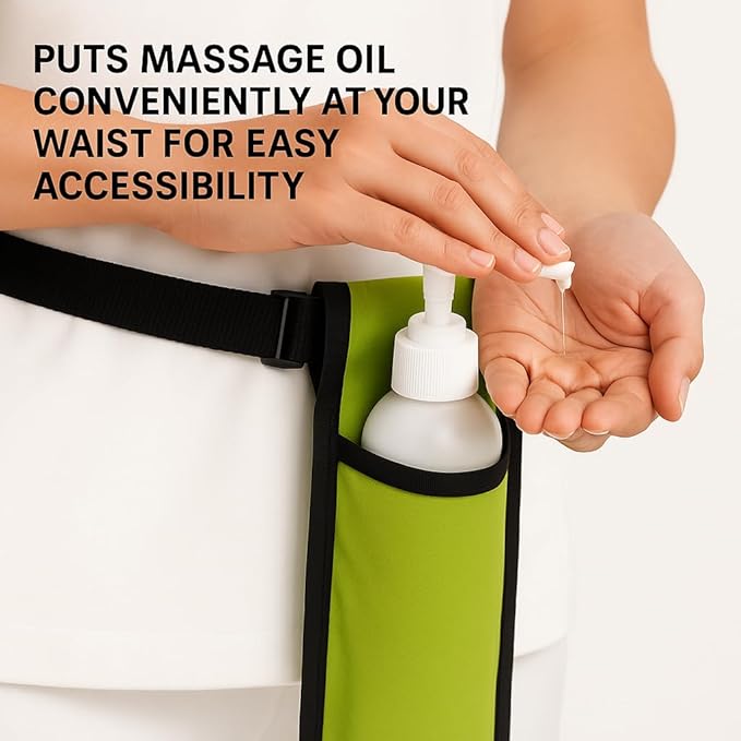 Royal Massage Oil Bottle Holster with Adjustable Strap – Hands-Free Waist or Shoulder Pouch for Therapists – Fits Most Pump Bottles – 8 Color Options - Bottle Not Included (Aqua)
