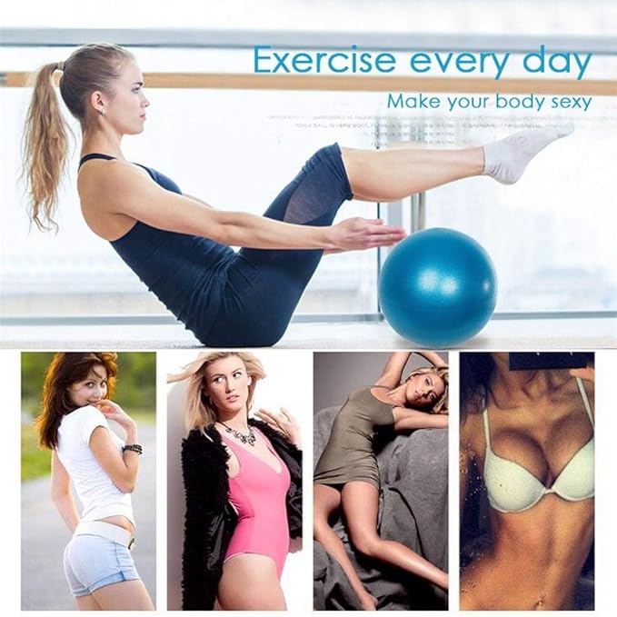 Small Pilates Ball 9 Inch Small Exercise Ball Mini Workout Yoga Balls for Gym Yoga, Core Training, Fitness, Workout, Stability, Improves Balance