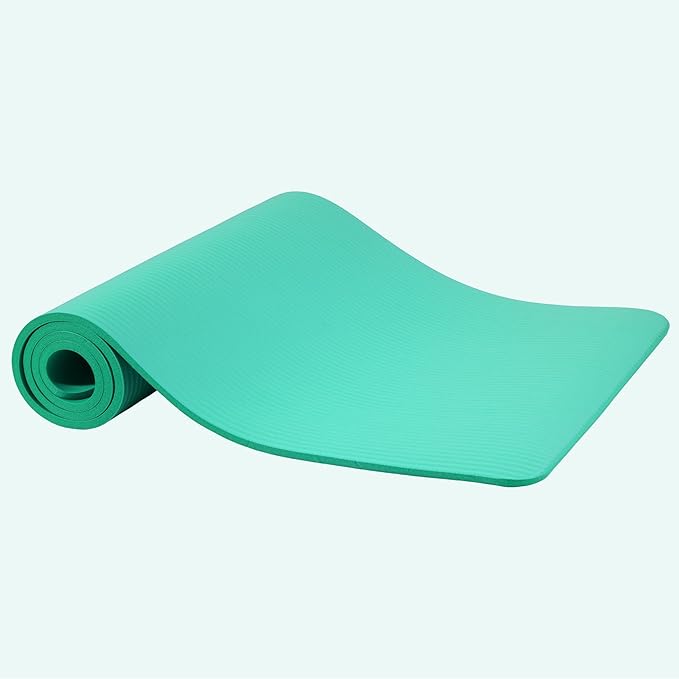 Fitvids Yoga Mat, 1/2-Inch Extra Thick High Density Exercise Mat, Anti-Tear Exercise Yoga Mat with Carrying Strap, Suitable for Various Yoga Exercises
