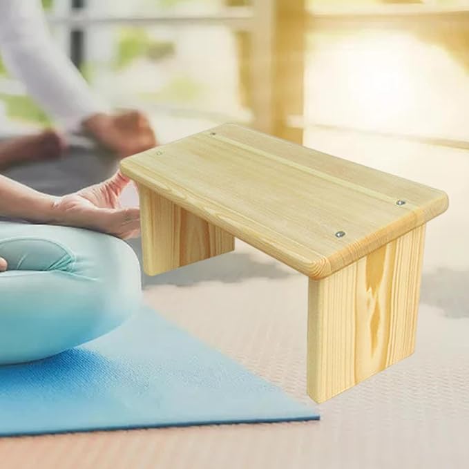 Meditation Bench Bench Sturdy Ergonomic Kneeling Stool for Praying Wooden for Teahouse Prayer Men Women, 42x18x17.5cm