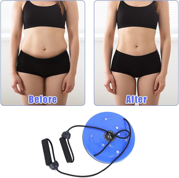 Twisting Waist Disc, Waist Sculptor Twister Board Core Twister Board Body Shaping Aerobic Exercise Fitness Machine Rotating Female Trainer Twist with Pull Rope for Home Office Slimming Foot Massage