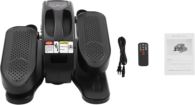 Under Desk Elliptical, 2 in 1 Ellipse Leg Exerciser for Seniors Adults 5Gear Electric Seated Pedal Exerciser W/Anti-Slip Pads Quiet Elliptical Machine with Remote Control for Home