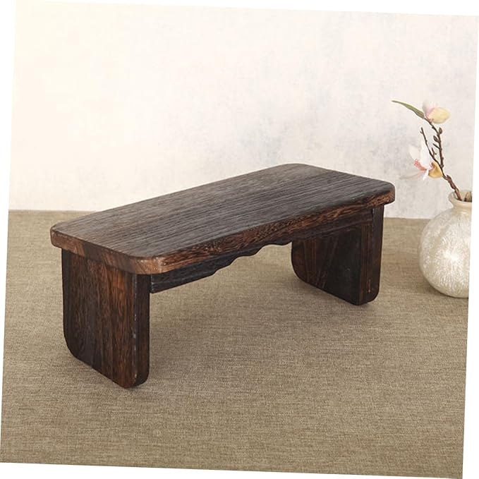 Wooden Meditation Stool Portable Foldable Kneeling Bench for Meditation Tea and Prayer Non-Slip Design Comfortable Cushion and Compact Size