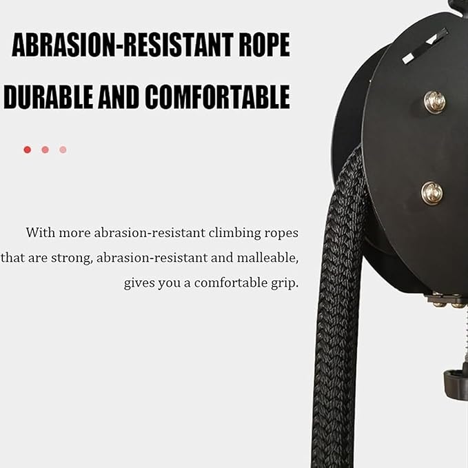 Endless Rope Trainer, Suspension Endless Rope Pulley System, Adjustable Resistance Trainer Machine, Home Gym Infinity Rope for Interval Resistance Training, Closed-Loop Nylon Rope(Black)