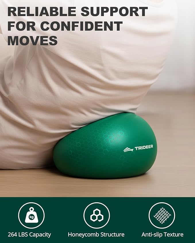 Trideer Exercise Balls Physical Therapy, 9 Inch Pilates Ball Between Knees for Physical Therapy, Mini Exercise Ball - Yoga Ball, Small Workout Balls for Core Strength and Back Support with Guide