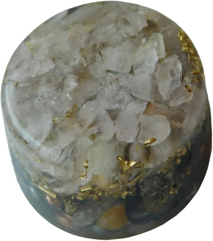 Pink Rose Quartz Orgone Generator Energy Accumulator 528Hz/7.83Hz/Advance Harmonics Many Beautiful Ingredients and Colors! (Pink Rose Quartz)