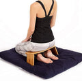 Meditation Bench, Bamboo, Foldable & Ergonomic Meditation Stool, Comfortable for Kneeling or Sitting, 20x7.5x7.3inch