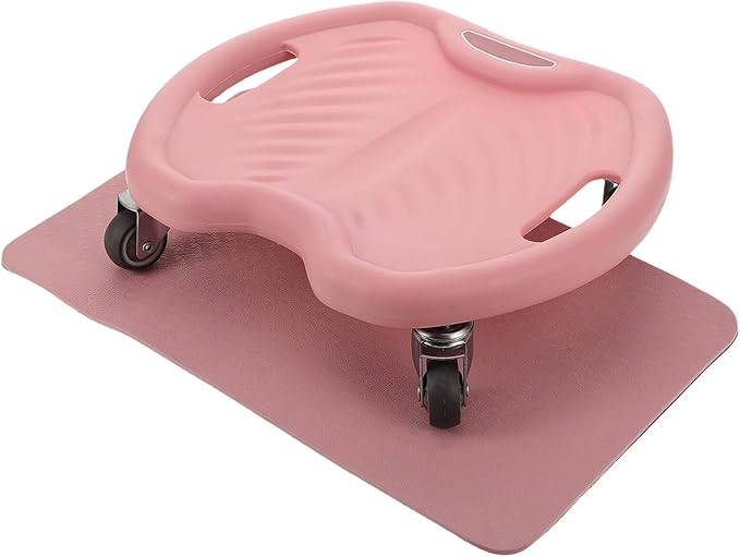 Ciieeo Ab Roller Wheel 4-wheel Silent Abdominal Trainer with Knee Pad, Portable Core Exercise Equipment for Home and Travel Ab Workout