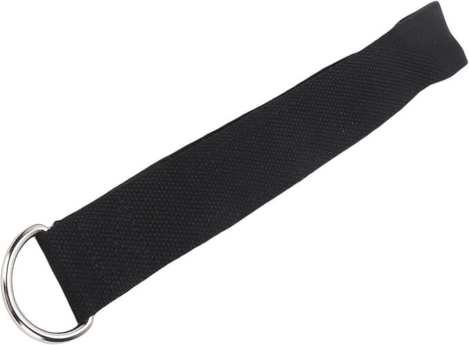 SUNGOOYUE Pilates Straps, Double Loop Exercise Wrist Band with D Buckle for Home Gym Fitness Workouts, Soft Black Cotton Neoprene, 2PCS for Strength and Flexibility Training