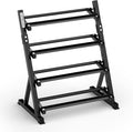 LIONSCOOL Adjustable Dumbbell Rack Stand, 4 Tier Heavy Duty Weight Storage Dumbbell Rack for Dumbbells & Kettlebells, Compact Space-Saving Organizer Stand for Home Gym, 1000+ LB Capacity