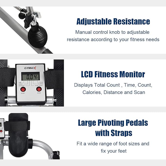 DORTALA Total Motion Rowing Machine Rower with LCD Monitor, Adjustable Hydraulic Cylinder Resistance and Full Arm Extensions for Whole Body Muscle Training Home Use, 265 lb Weight Capacity