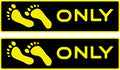 Naked Feet Only Step Pads Non-Slip EVA Foam Step Pad for Boat Gunwales & Ladders, 6mm Brushed Marine Grade Anti-Skid Adhesive Pads (Pair) SeaDek Technology - Black/Yellow