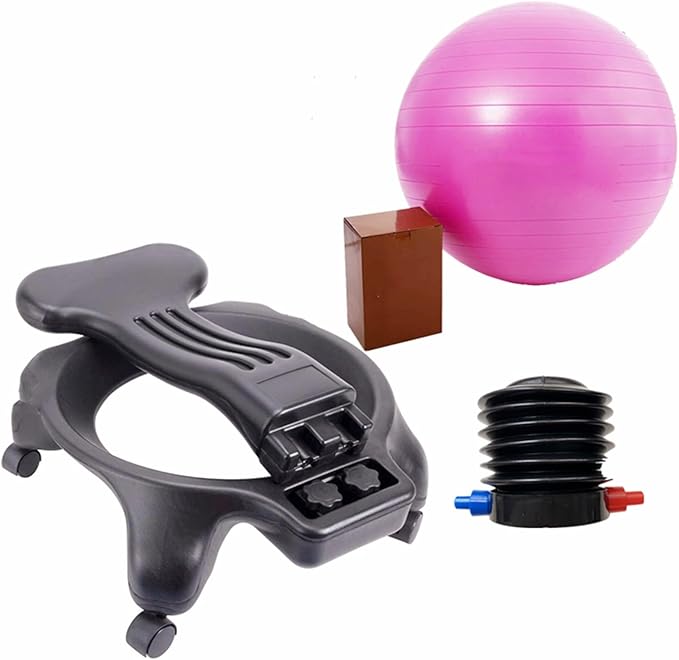 Ergonomic Balance Ball Chair, Exercise Ball Chair, Inflatable Yoga Ball Chair Suitable for Home, Gym, Office, and Classroom Use.