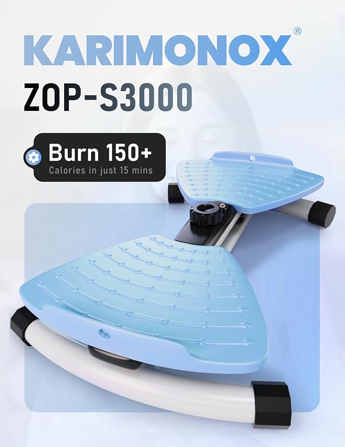 Waist Twister Machine Exercise, Ab Twist Board with Smart LED Digital Counter, Supports 300 lbs, Noiseless, Anti-Slip, Compact Portable for Home Gym Workout Equipment
