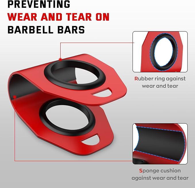 Home Gym Clips, Convert Dumbbells to Barbell, Turn Bars into Landmines, T-Bar Row with Any Grip, Hook Dumbbells on Dip Belts, Versatile Weightlifting Accessory for Olympic