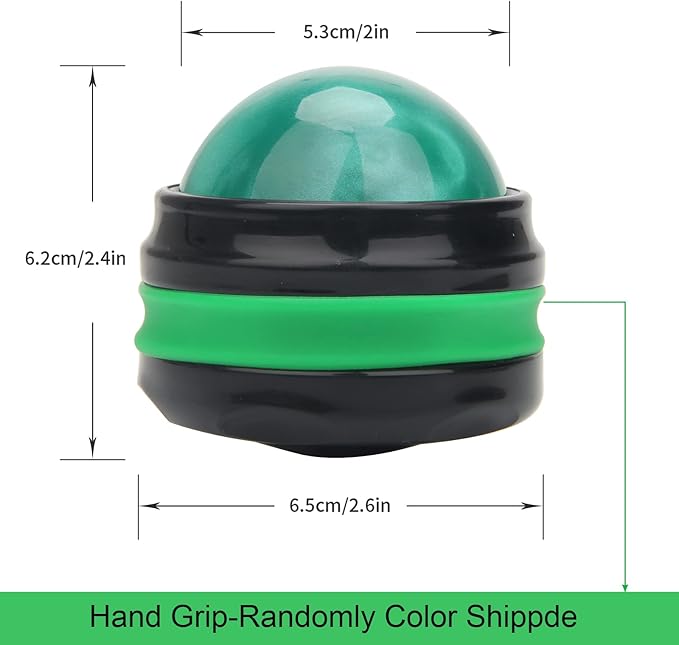 Coolrunner Massage Ball, Manual Roller Massager, Handheld Self Massage Therapy and Relax Full Body Tools for Sore Muscles, Shoulders, Neck, Arms, Legs, Back, Foot, Body (Green)