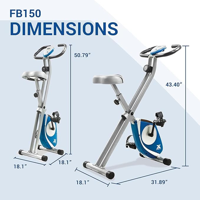 Folding Exercise Bike, 225 LB Weight Capacity