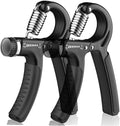 2 Pack Grip Strength Trainer, Hand Grip Exerciser Strengthener with Adjustable Resistance 11-132 Lbs (5-60kg), Forearm Strengthener Hand Exerciser for Musicians Athletes and Injury Recover