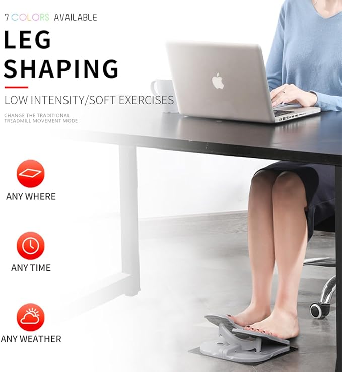 Leg Exerciser for Seniors While Sitting – Under Desk Foot Pedal & Massager for Circulation, Muscle Relief, and Varicose Vein Support at Home or Office