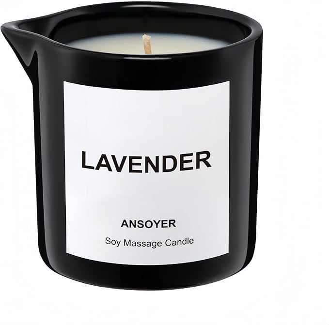 Massage Oil Candle, Ultra Hydrating Body Care with Soybean Oil, Body Oil Candle, 8.1oz, Amazing Gift (Lavender)