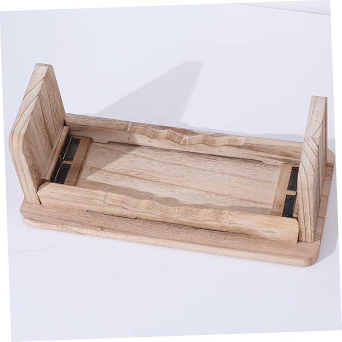 ibasenice Wood Meditation Bench Folding Legs Ergonomic Kneeling Stool for Zen Practice Tea Ceremonies and Household Use Non-Skid Design Portable Wooden Seat