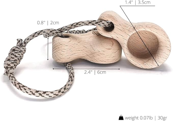 RainDrop Pair Pocket-sized Fingerboard for Rock Climbing - Portable Hangboard Finger Trainer for Grip Strength, Wood