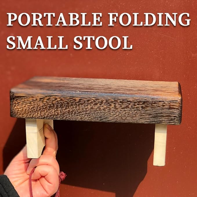 Foldable and Portable Meditation Bench - Seiza Stool, Suitable for Mindfulness Practice, Prayer, Yoga and Travel. Multiple uses: Step Stool, Decorative Shelf, Lightweight, eco-Friendly