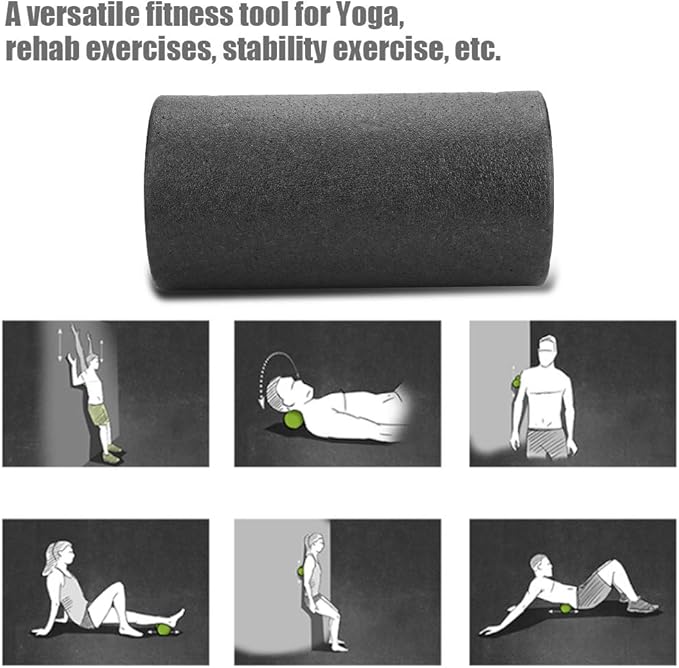 Manual Massage Ball,EPP Yoga Foam Roller Massage Ball Set Point Body Muscle Stress Relief Tool for Shoulders, Arms, Neck, Back and Feet (30x15x15cm Foam Roller)