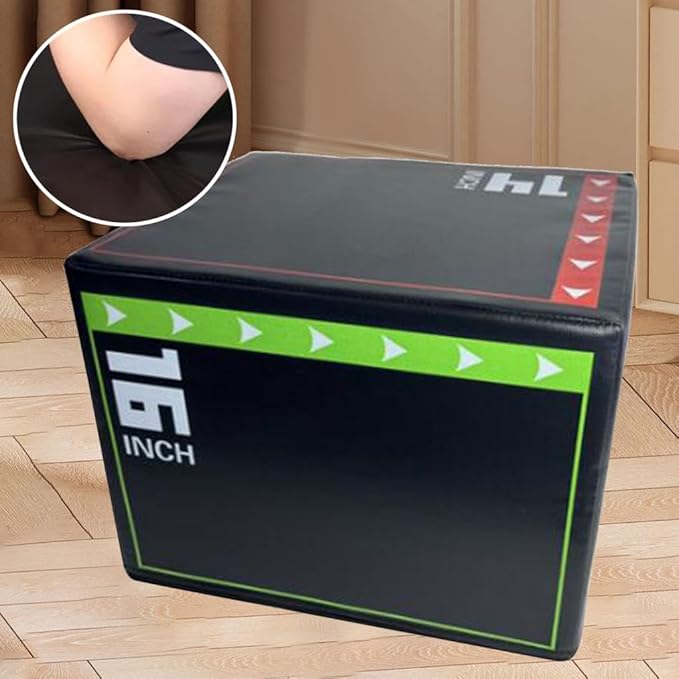 Jump Box Plyometric Platform Exercise Step Box Agility Conditioning Box Anti Slip Foam Sponge Material Suitable for Adults Children Home Gym Training