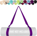 TECEUM Yoga Mat Strap – 30+ Colors – Adjustable Mat Holder Sling Carrier for All Mats [Mat Not Included]