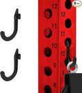 8PSC Power Rack Attachments Hooks,Squat Rack Accessories Hook,DIY Storage Hook for Resistance Bands Barbell Collars and Gym Accessories (2PCS-Black)