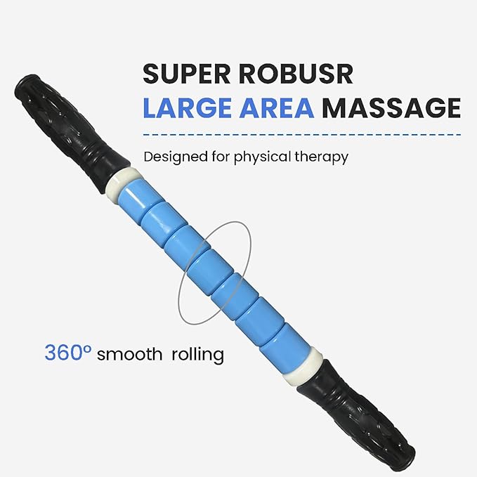 Muscle Roller Stick Ctwctr Massage Roller for Lymphatic Drainage, Cellulite Massager, Leg Massager for Circulation and Pain Relief, Deep Tissue & Trigger Point Massage