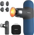 RENPHO Mini Thermal Massage Gun with Heat, Portable Deep Tissue Percussion Massager with 4 Heads for Neck & Back Comfort, Ultra-Quiet Operation for Home, Office & Travel, Includes Compact Carry Case