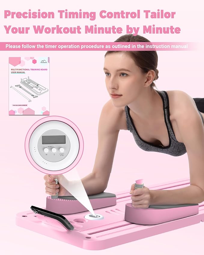 Pilates Board - Multi-Functional Pilates Reformer for Core & Abdominal Training, Top-Tier Pilates Equipment for Women’s Home Fitness
