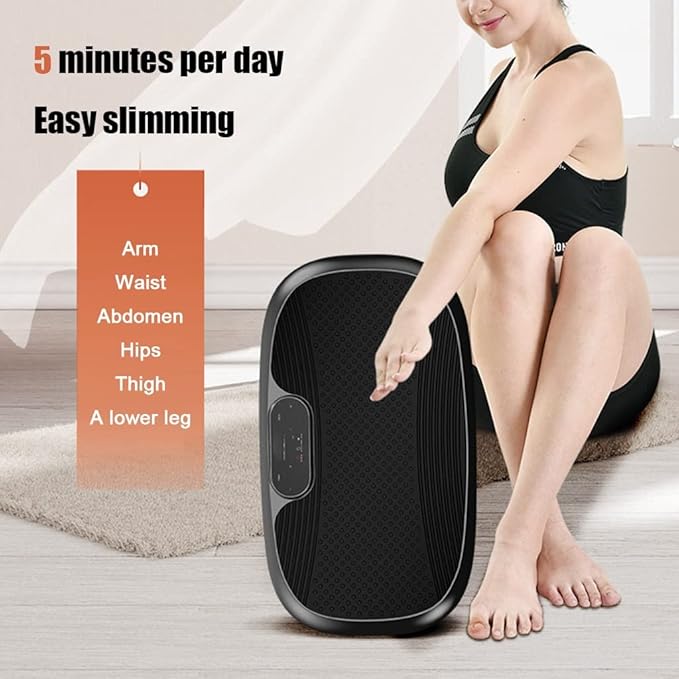 4D Vibration Plate Exercise Machine,Motion Vibration Platform,Portable,Adjustable Speed,for Home Office Fitness