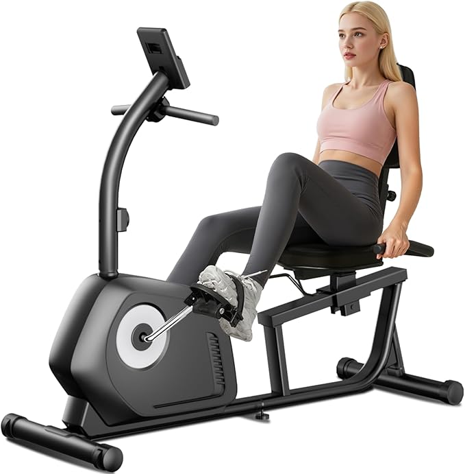 CURSOR FITNESS Exercise Bike, Stationary Bike for Home with Exclusive App, Indoor Cycling Spin Bike with 0-100 Adjustable Resistance, Extra Wide Comfortable Seat, Whole Family Fitness Workout Bike