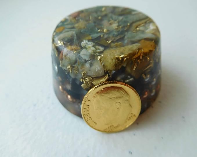 Ocean Jasper Orgone Generator Energy Accumulator 528Hz/7.83Hz/Advance Harmonics Many Beautiful Ingredients and Colors!! (Ocean Jasper)