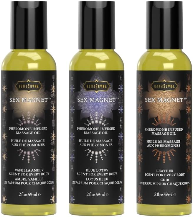 Kama Sutra Sex Magnet Pheromone Massage Oil - 2 Fl Oz Trio